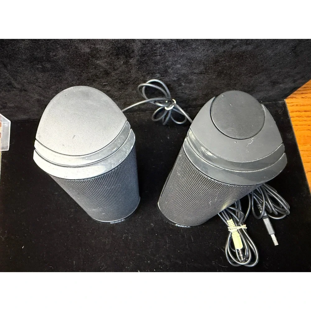 Dell AX210 USB Powered Computer Speakers- Black, Stereo, Desktop/Laptop Pair